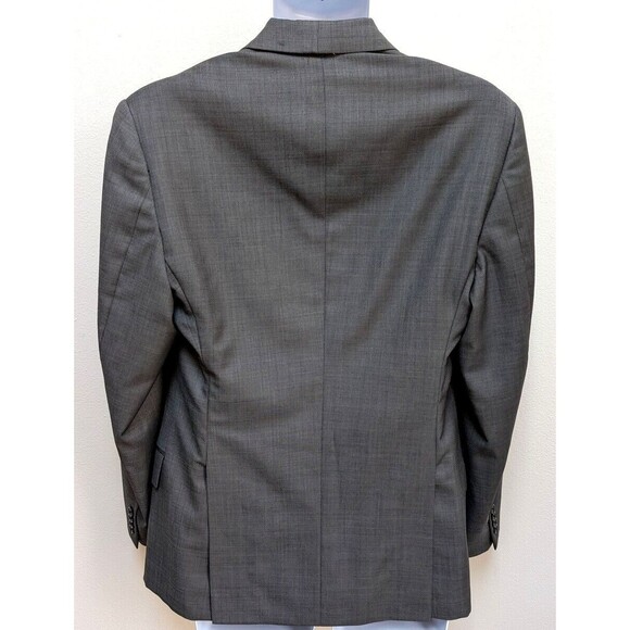 Tessuto Italiano BARBERIS CANONICO Sz 42R Blazer Jacket Dark Gray - Picture 5 of 10